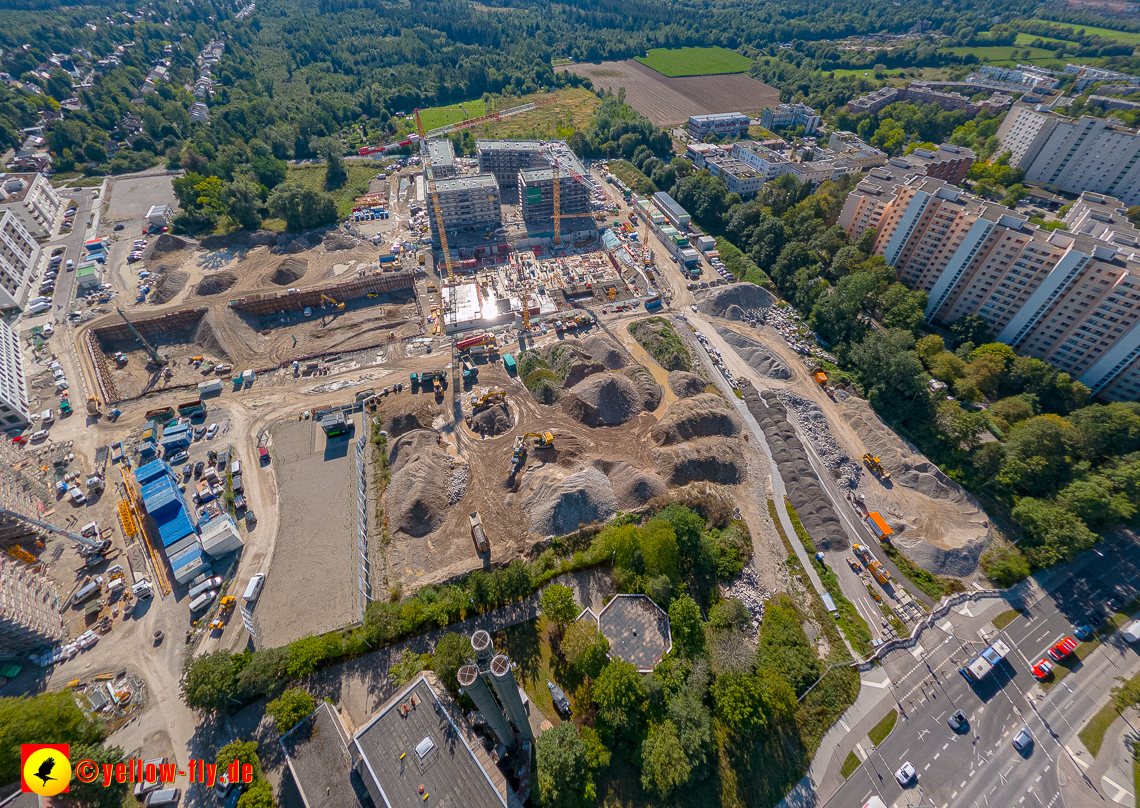02.09.2023 - eine neue Baugrube auf dem Alexisquartier in Neuperlach
